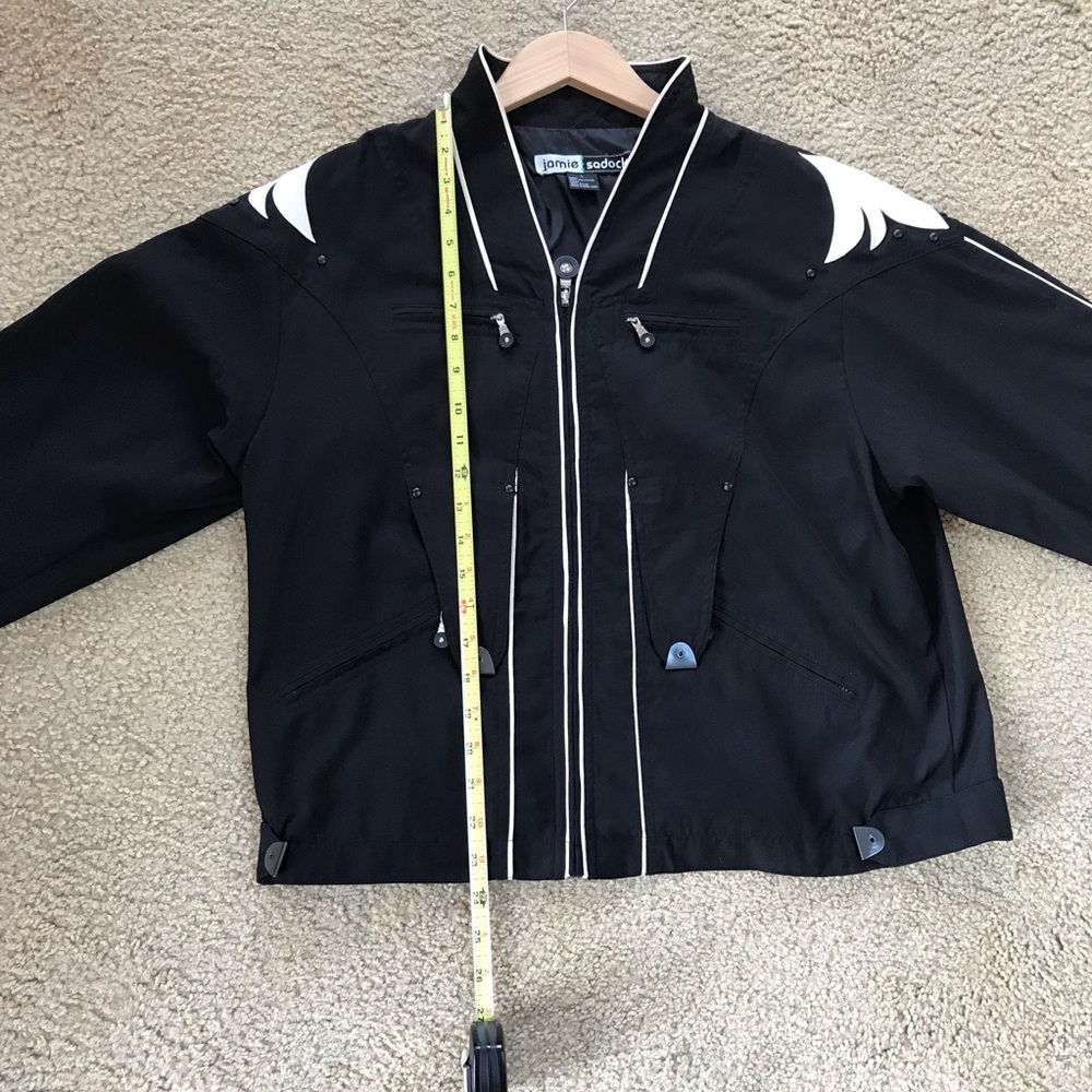 Jamie Sadock Black & White Fleur Shoulder Golf Jacket - L - Picture 8 of 13